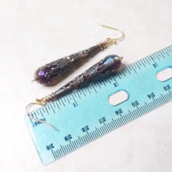 Copper + Gold Mixed Metals Earrings ~ S.E.X.Y!!! Day + Night Time Glam! - Picture 4 of 5